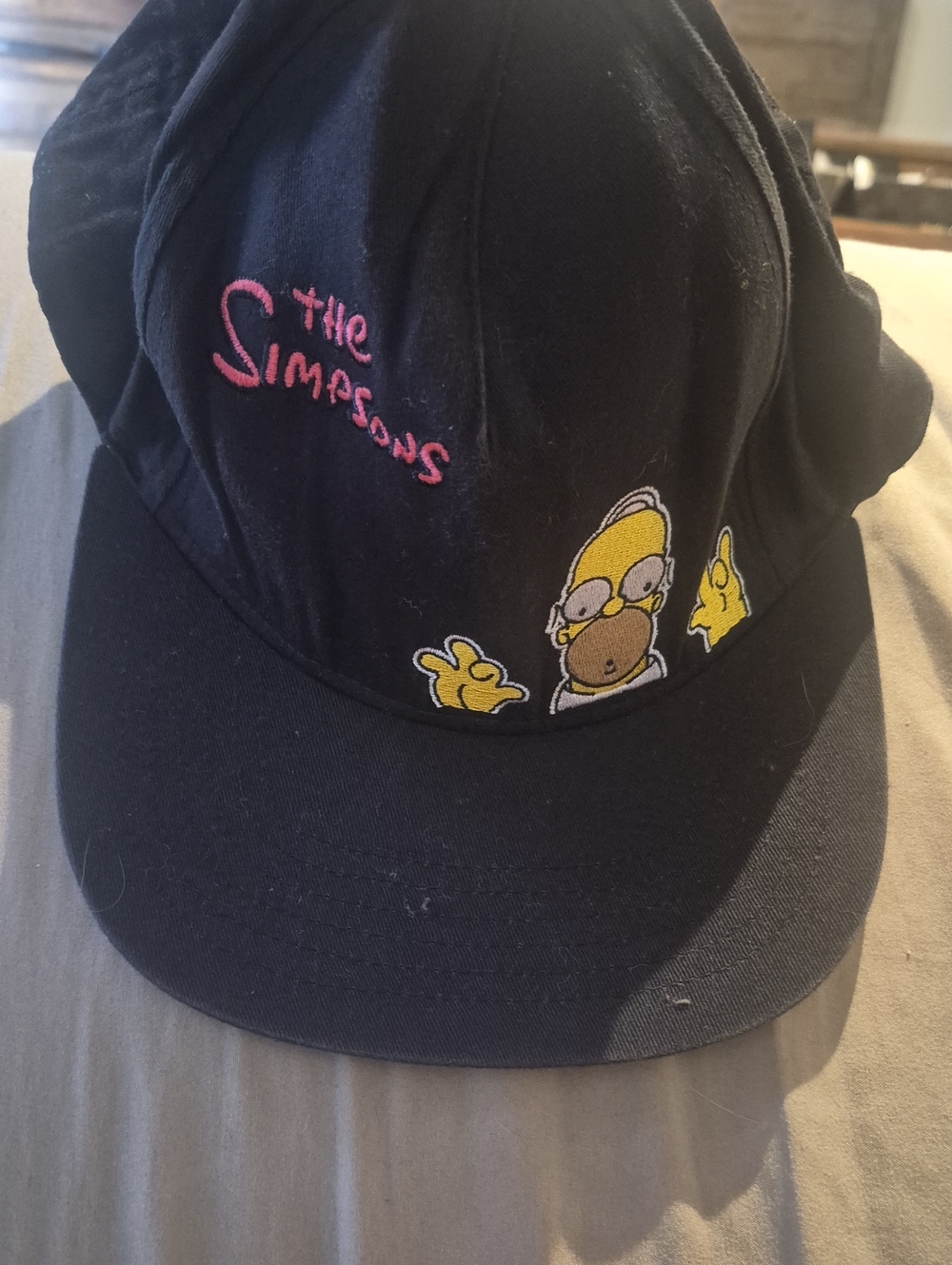 The Simpsons Black Homer Simpson Embroidered Baseball Cap